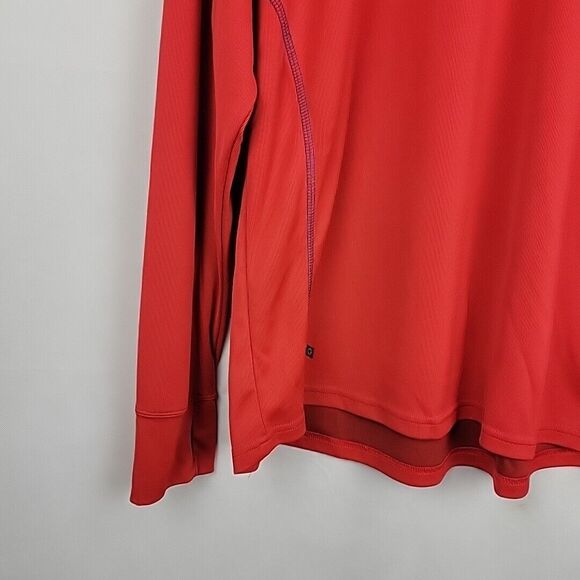 Greenlayer Sports Base Layer Mens 2XL Red Bamboo Blend 1/4 Zip Performance Shirt - Picture 5 of 12